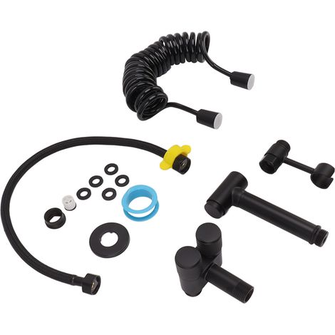 Kit de douchette WC bidet moderne en laiton haute pression pour femme, noir (1/5)
