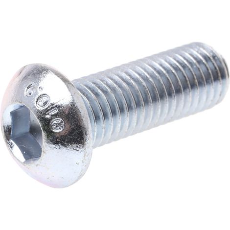 Vis à six pans creux, M12 x 35mm, tête Vis bombée à tête creuse hexagonale, en Acier ( Prix pour Sachet de 50 )
