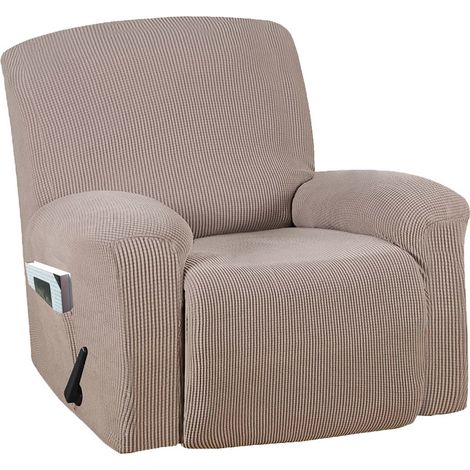 Housse de fauteuil à oreilles lavable et épaisse, extensible, avec poche.