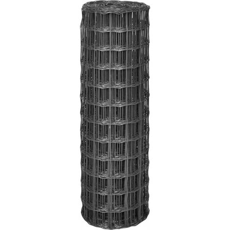 Maison Exclusive - Eurozaun Stahl 10 x 1,2 m Grau