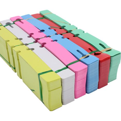 Lot de 200 étiquettes pour plantes, 6 couleurs, en PVC, ajustables et imperméables, idéales pour le jardin. (1/2)