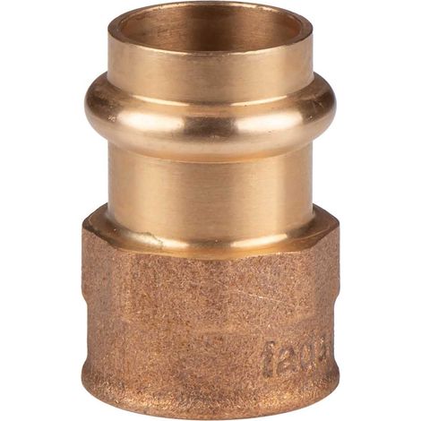 Kupfer Pressfitting Übergang aus Rotguss 22 mm - 3/4" IG V+M-Kontur DVGW