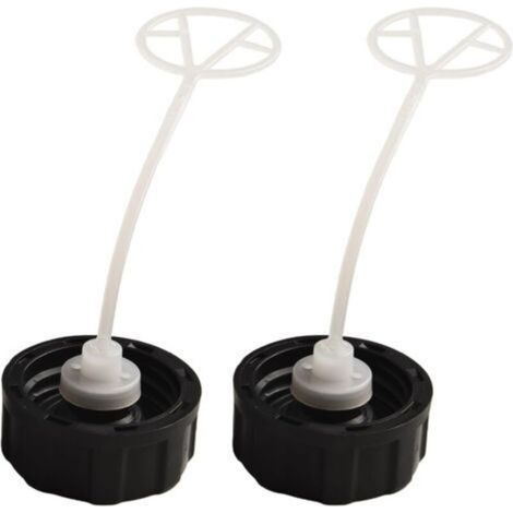 Lot de 2 bouchons de réservoir de carburant en plastique noir de 45 mm de diamètre extérieur pour débroussailleuse à essence 43Cc 49Cc 52Cc 55Cc 55CC