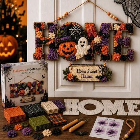 New DIY Fabric Pocket Artist Home Sign Kit - Seamless Seasonal Door Hanging Craftsmanship - Model D -