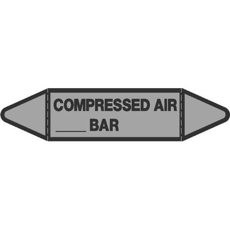 Étiquette adhésive Air comprimé bar Anglais, 70 x 18