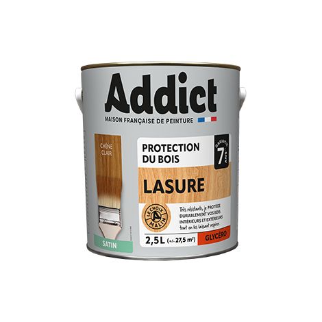 Peinture Lasure Glycéro 2.5 Litres Chene Clair - Addict