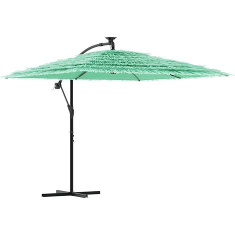 Sombrilla de jardín cuadrada plegable con mástil de acero 246 x 246 x 230 cm protección UV estilo contemporáneo poliéster verde 020056376