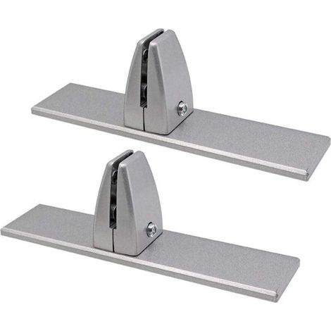 Support de Pince pour plexiglas, Pince de Table pour Protection Anti-Broche, Support en plexiglas, Support de Verre, Support de Serrage Verre Acrylique, Lot de 2 pièces,Silber (1/5)