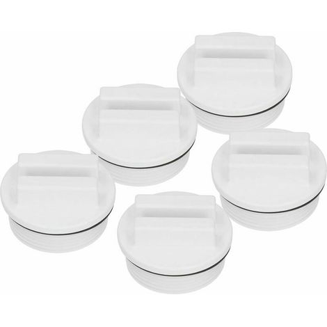 Bouchon d'hivernage Bouchon de Retour de Piscine 1.5 Pouces Bouchons de Tuyau de Piscine fileté Piscine Spa Retour Ligne de vidange avec Joint torique 5 pièces (1/5)