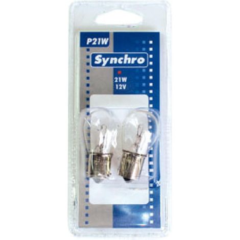 2 ampoules monofil P21W 12V 21W x10