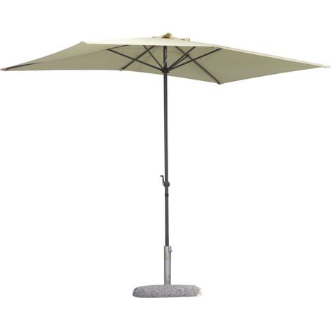 Domo Mea Ombrellone da giardino ecrù 3x3 m in alluminio con manovella