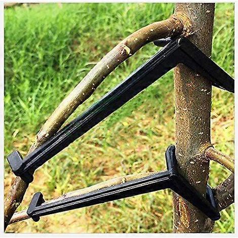Écarteur de branches pour arbres fruitiers, cadre de support robuste pour pommiers et autres arbres fruitiers, favorise la croissance de nouvelles branches, 10 clips de fixation noirs. (1/5)
