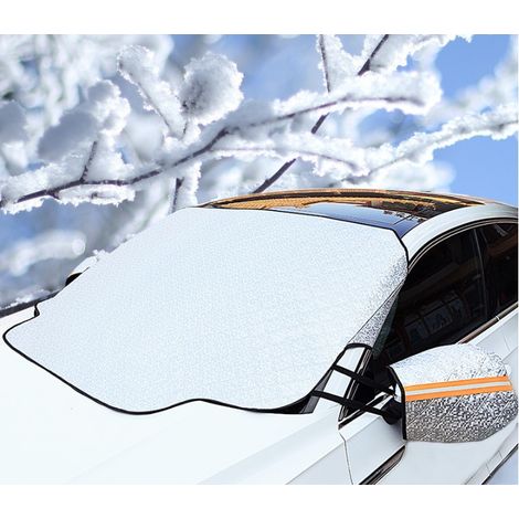 Housse de protection ultra épaisse pour pare-brise de voiture – Neige, glace, soleil, poussière, UV, résistant à l'eau – Convient parfaitement aux voitures, SUV, toutes les années, été/hiver (1/5)