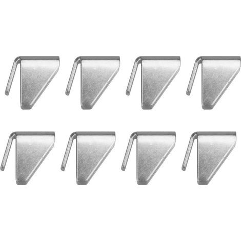 Set di 8 clip di supporto per ripiani in metallo - Clip di supporto per ripiani rimovibili - Compatibili con armadi da garage Husky (10 mm) (1/5)