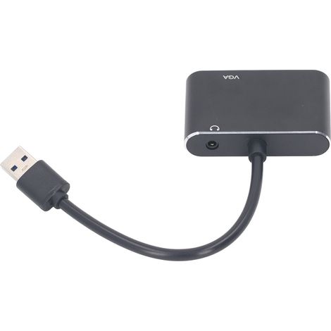 Adaptateur USB 3.0 vers HD en acier inoxydable, sortie simultanée haute vitesse adaptateur USB 3.0 vers VGA pour réunions cinéma. (1/5)
