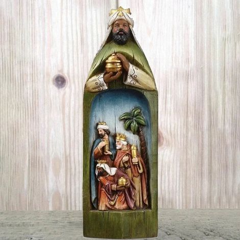 Figurine - Trois Rois Mages - Set De Crèche En Résine - Décoration Religieuse Pour Intérieur Jardin Bureau - 3 Pièces (1/5)
