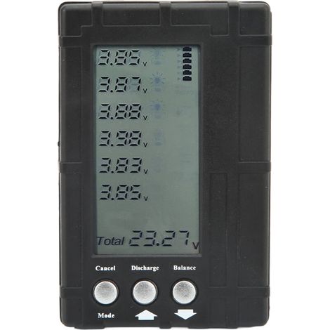 3-in-1 Battery Capacity Checker Balancer Discharge Digital LCD Battery Meter Display for a Model Airplane (1/5)