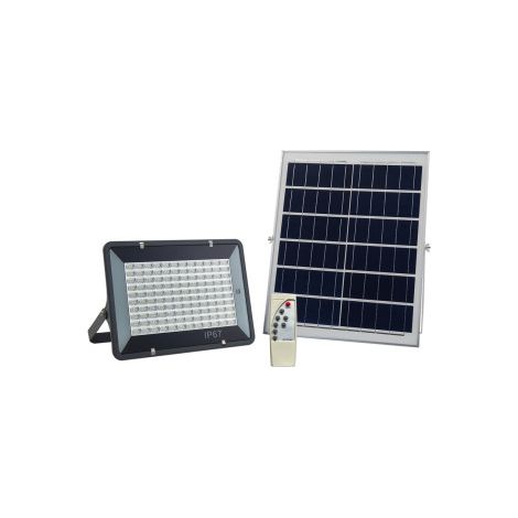 OPTEX Projecteur Solaire LED 1500 Lumens avec Panneau Solaire et Télécommande