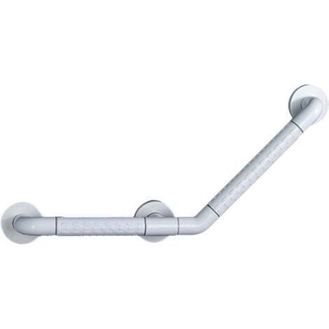 Barres d'appui Salle de Bains Rampes Poignées de sécurité sans Obstacle for Les Personnes gées, Step Escaliers, Baignoire, Toilettes ，Color : blanc，Taille:135 degrés 3030cm (1/2)