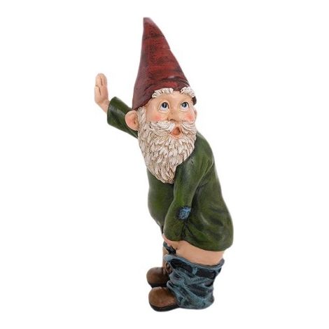 Nain de Jardin Fait Pipi - Nain Faisant Pipi de Soleil et Casquette - Figurine de Jardin - Drôle Décoration Résistante aux Intempéries pour Jardin et Camping - 15 cm
