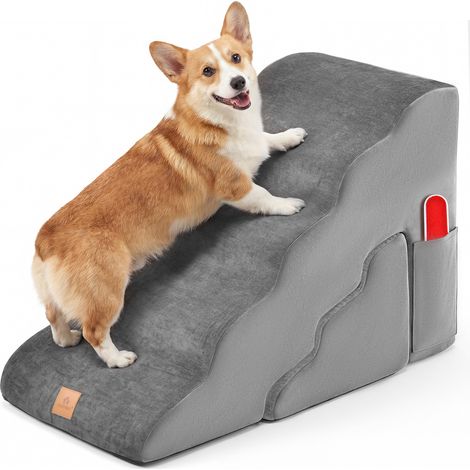COSTWAY Dog Stairs w/5-Tier Ramp & 3-Tier Ramp