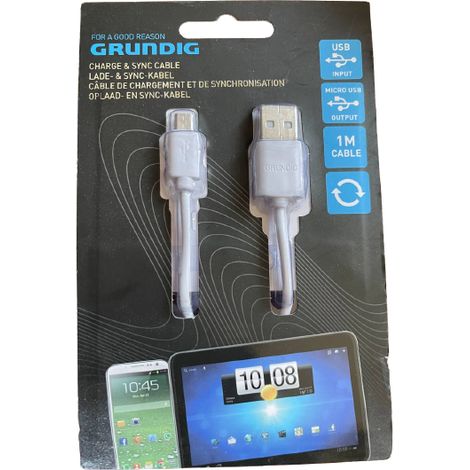 Cavo di ricarica Grundig da USB a Micro USB, 1 m (1/2)