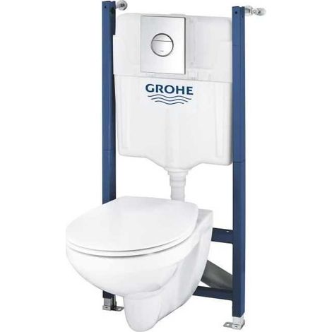 WC Grohe solido Installationsset Doppelspülung Softclose (1/3)
