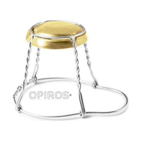GABBIETTE FERMATAPPO CON CAPSULA METALLICA CAPPELLOTTO PER TAPPI pz50 ZINCO/ORO (1/2)