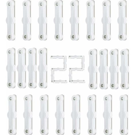 royaluxe - Aimants pour Moustiquaires, Fillis 22pièces Bandes magnétiques Clips magnétiques Autocollants Clips pour moustiquaires de fenêtres sans percer Fixation (1/5)