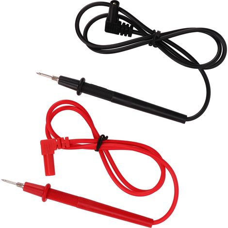 Jeu de 5 cordons de test pour multimètre J.30032, sonde ultra-fine de 2 mm, fiche banane 10 A avec embout fileté (1/5)