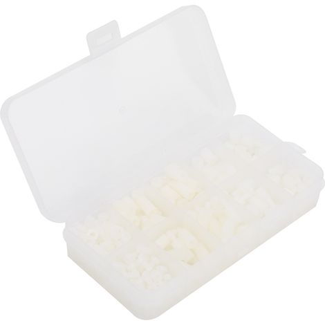 Kit de 300 vis M3 blanches en nylon avec isolant, écrous et douilles mâles et femelles, consommables