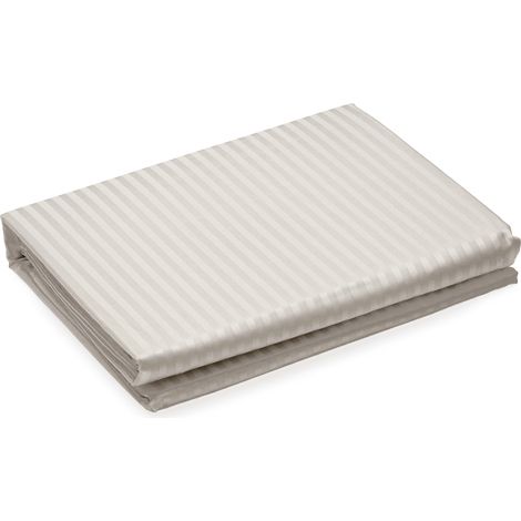 Housse de couette satin de coton CONCERTO A rayures 240x220 cm (1/5)