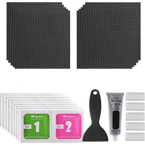 Kit de réparation pour trampoline, tente de camping, patch imperméable, kit de réparation pour tapis de sol, outil de réparation des déchirures (1/4)