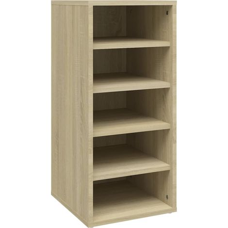 Armoire à chaussures range chaussures rangement meuble entrée couloir salon sonoma 31,5 x 35 x 70 cm bois ingénierie brun (1/5)