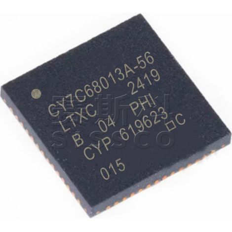 CY7C68013A-56LFXC Electronic component chip IC, 5 units of electronic component chip, 5 units shipped.