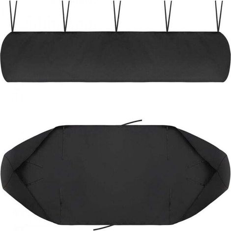 Housse auvent jardin 4m, 420D oxford anti-UV étanche, protection hiver (noir) (1/4)