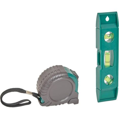 Kit Mètre Ruban & Niveau à Bulle "Essentiels" 3m Vert (1/5)