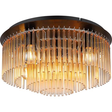 Globo - plafón - GORLEY - dorado - vidrio - Ø 50cm - E27 - (1/5)