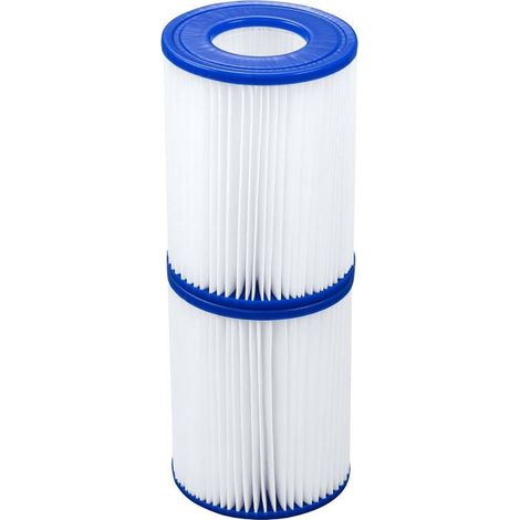 Cartouche filtrante Bestway Flowclear Type II, filtre pour piscine et spa Bestway, installation facile,filtre de nettoyage lot de 2 (1/4)