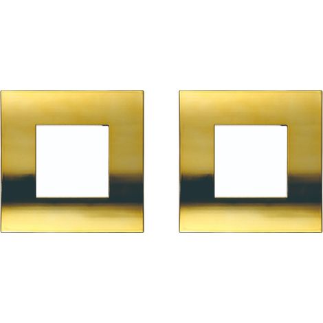 gloca Placche Plastica Compatibili Arké (2 Pezzi Oro Lucido, 2 Posti) (1/4)