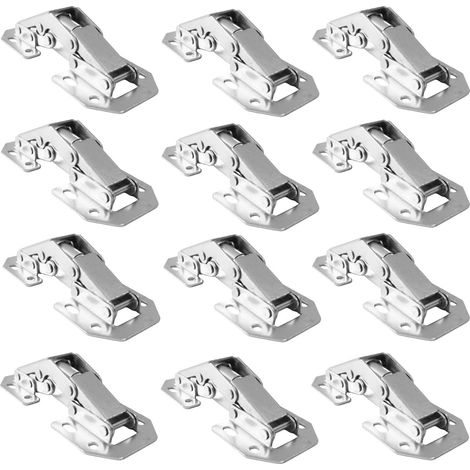 12 Pièces Mini Charnière Invisible, Charniere Porte Placard avec Amortisseur, Charnière Invisible, Charnières Portes Cuisine, pour Armoire, Casiers, Armoires Bureau (1/5)