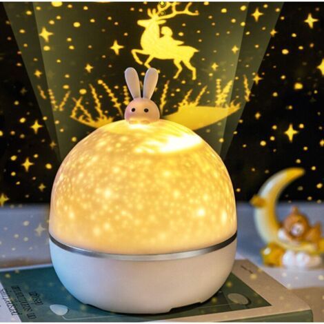 Proiettore di luce notturna per bambini con cielo stellato, luce notturna musicale e luminosa Bluetooth, 8 film, luce notturna girevole a 360° con telecomando + lampada da comodino per bambini, regalo