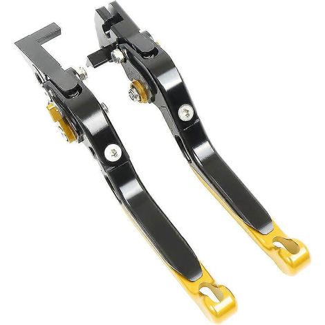 Leviers de frein et d'embrayage CNC réglables et extensibles pour moto Yamaha MT-07 FZ-07 (2014-2022) - Jaune - 2 (1/5)