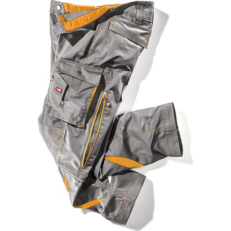 Bullstar Arbeitshose ULTRA (Farbe grau, Größe 44, mit easy-more-Dehnbund)