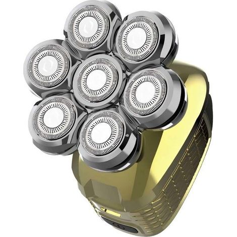 Rasoir électrique - AVIZAR - 7 têtes rotatives - Recharge USB - Humide & sec - Étanche, 2h