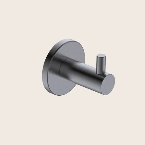 Exagonshop Gancio appendi asciugamano grigio metallico Minimal