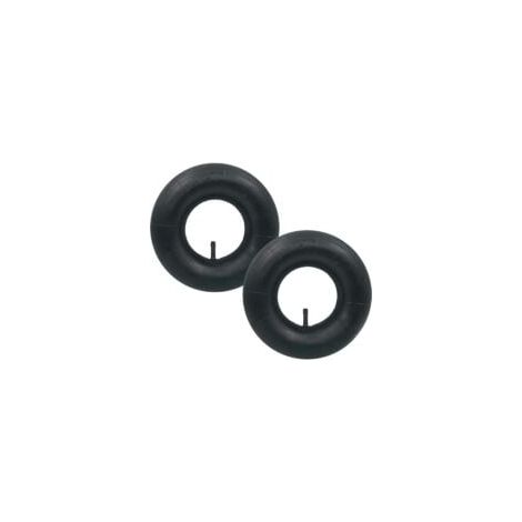 Chambre à air 4.10/3.50-4 avec valve droite TR-13 Lot de 2 pièces Caoutchouc de qualité supérieure pour diable et chariot de jardin (1/5)