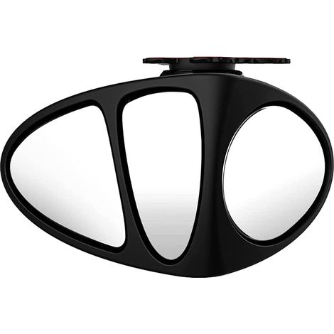 Adecuado para espejos retrovisores de punto ciego, espejos gran angular de 3 vías, espejos auxiliares para vehículos de tracción delantera y trasera, espejos retrovisores de punto ciego. (Negro, lado (1/5)