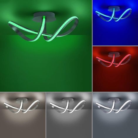 LED Deckenleuchte LS-Melinda RGB+CCT Stahl (1/5)