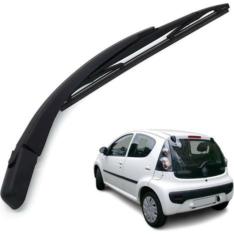 Bras Essuie Glace Arri��re et Balai Essuie Glace, Arri��re de Bras d'Essuie-Glace en Caoutchouc Naturel Toutes Saisons Kit Compatible avec Citroen C1 2005-2014